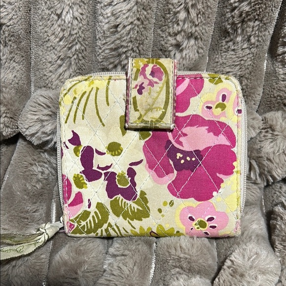 Vera Bradley Handbags - Vera Bradley Pink and Green Floral Wallet
